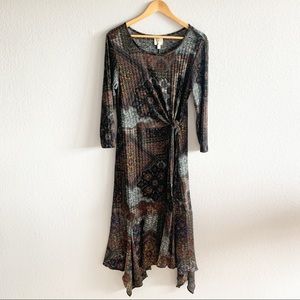 Anthropologie Fig & Flower Long Sleeve Maxi Dress